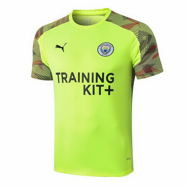 Camiseta de Entrenamiento Manchester City 2019 2020 Verde Fluorescente